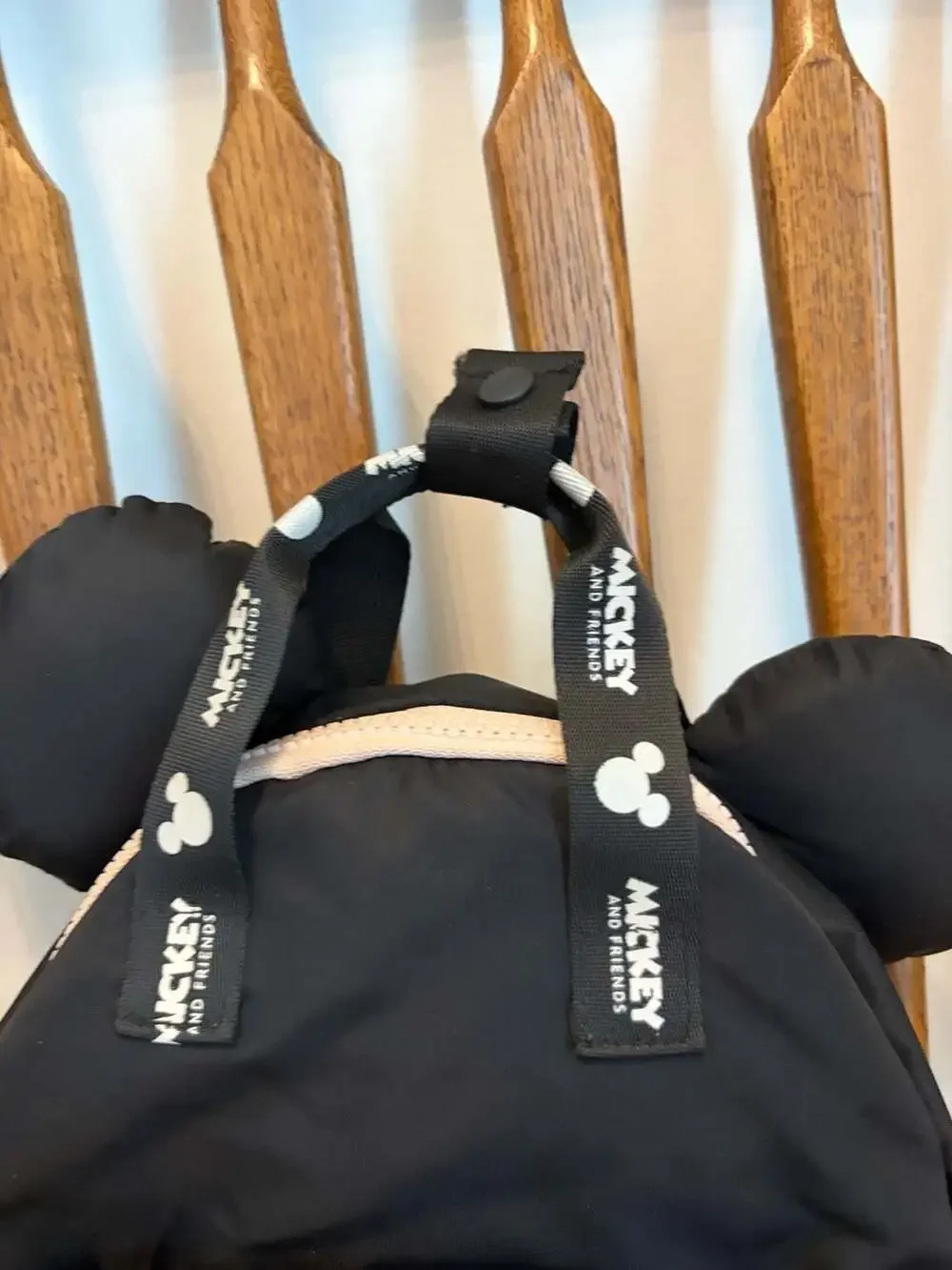 Zara Disney Mickey Mouse and Friends Black Mini Backpack with Mouse Ears